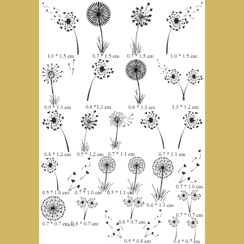 1pc Dandelion Nail Decoration Sticker