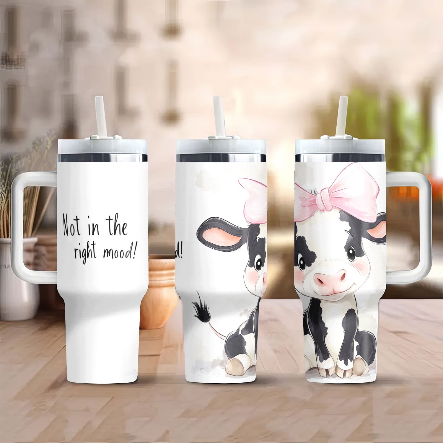 

1pc 40oz Cow Pattern Steel Lid, And - Insulated Cup For Hot And , For Car, , - Christmas And