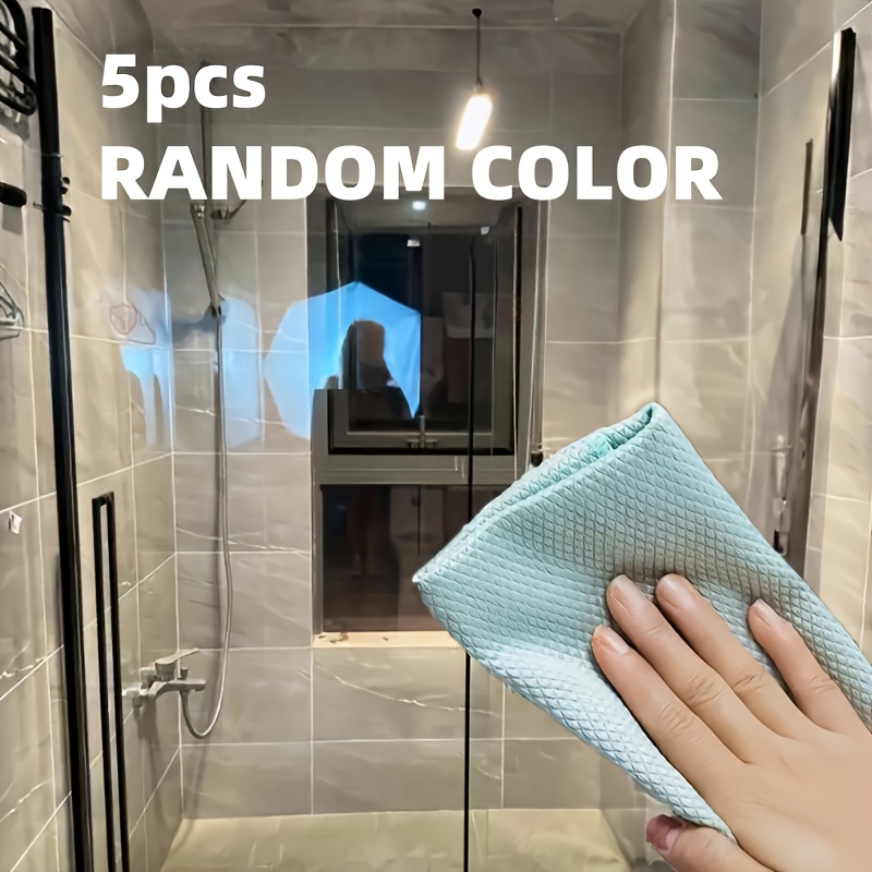 E-shop 5 Stück magische Reinigungstücher, zum Wischen für Küche Glas, verschiedene Farben, schnelltrocknend ohne Wasserflecken, modernes Design,