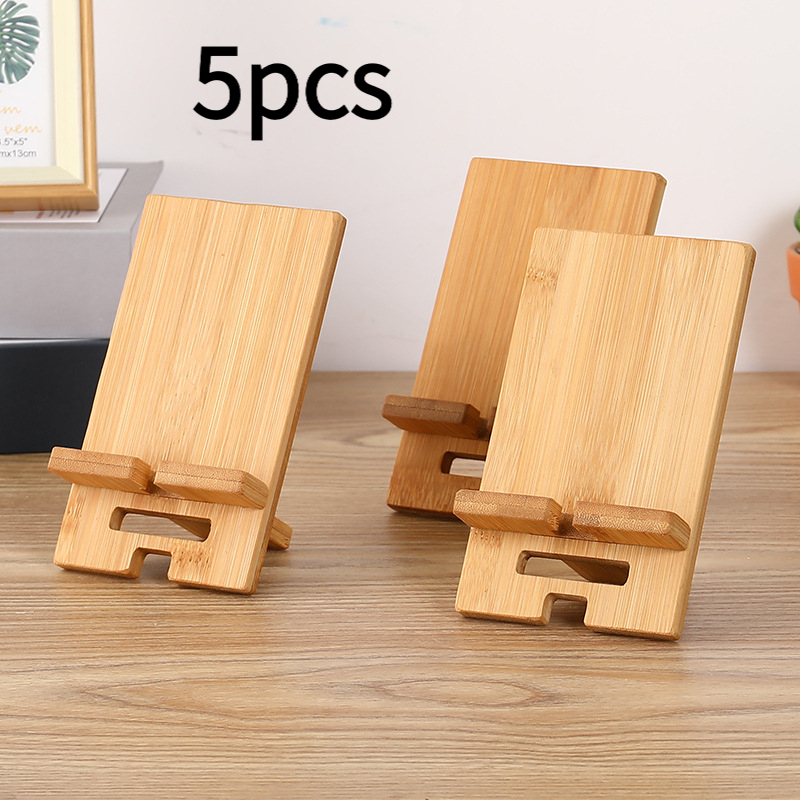 TEMU 5pcs Natural Bamboo Display Bookshelves, Multifunctional Storage Stands, Suitable For Storing Comics, Photo Albums, Cds, Magazines, And Artwork,
