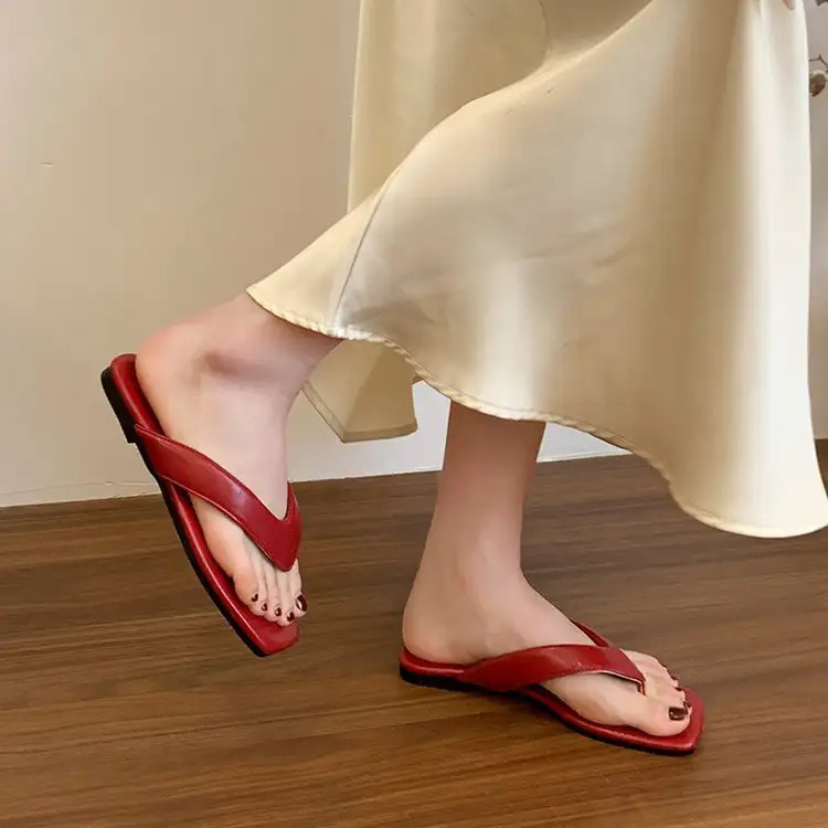 womens non   flops lightweight soft sole slip on shoes with cushioned pu outsole slip resistant for home beach travel   in   tan beige womens house shoes casual footwear indoor slippers opentoe style  able lining   slippers   Product details 11