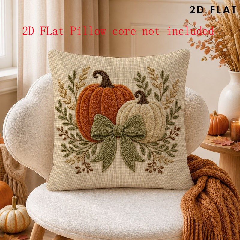 TEMU 2d Flat - Pillowcase (pillow Core Not Included), Embroidery, 2d Printed, Double-sided Printing, Pillow Core Not Included - 2d Flat, Vintage
