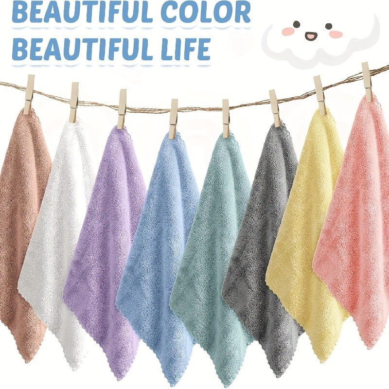 

20-pack Washcloths - % Polyester, Lightweight, Quick-dry, Woven Towels, Gsm, Contemporary Solid Color, Gentle Absorbent Square Towels For Home & Bathroom , 9.8x9.8 Inches