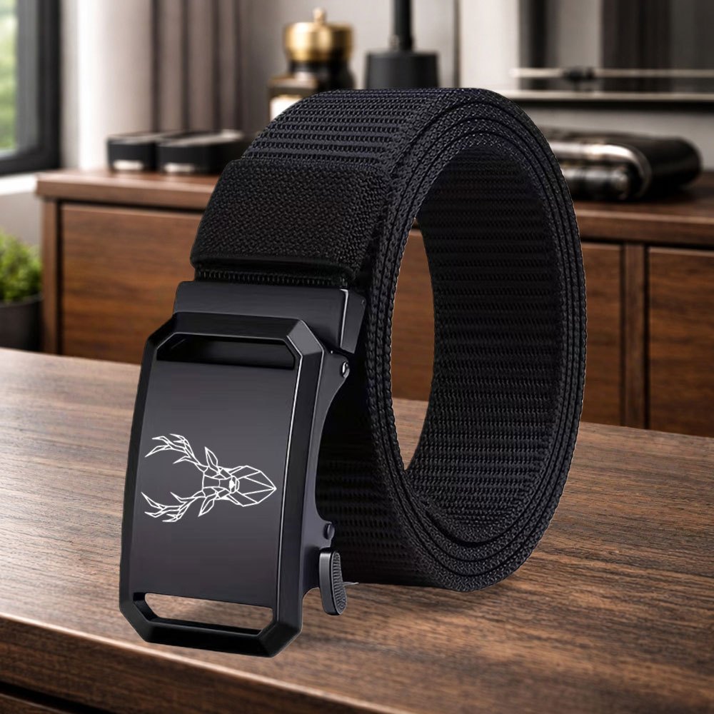 TEMU 1pc Men's Novelty Belt Reindeer Pattern Men's Waist Belt Belt For Athletic Pants Trousers Jeans Accessory Fashion Item Men's Gift Optional