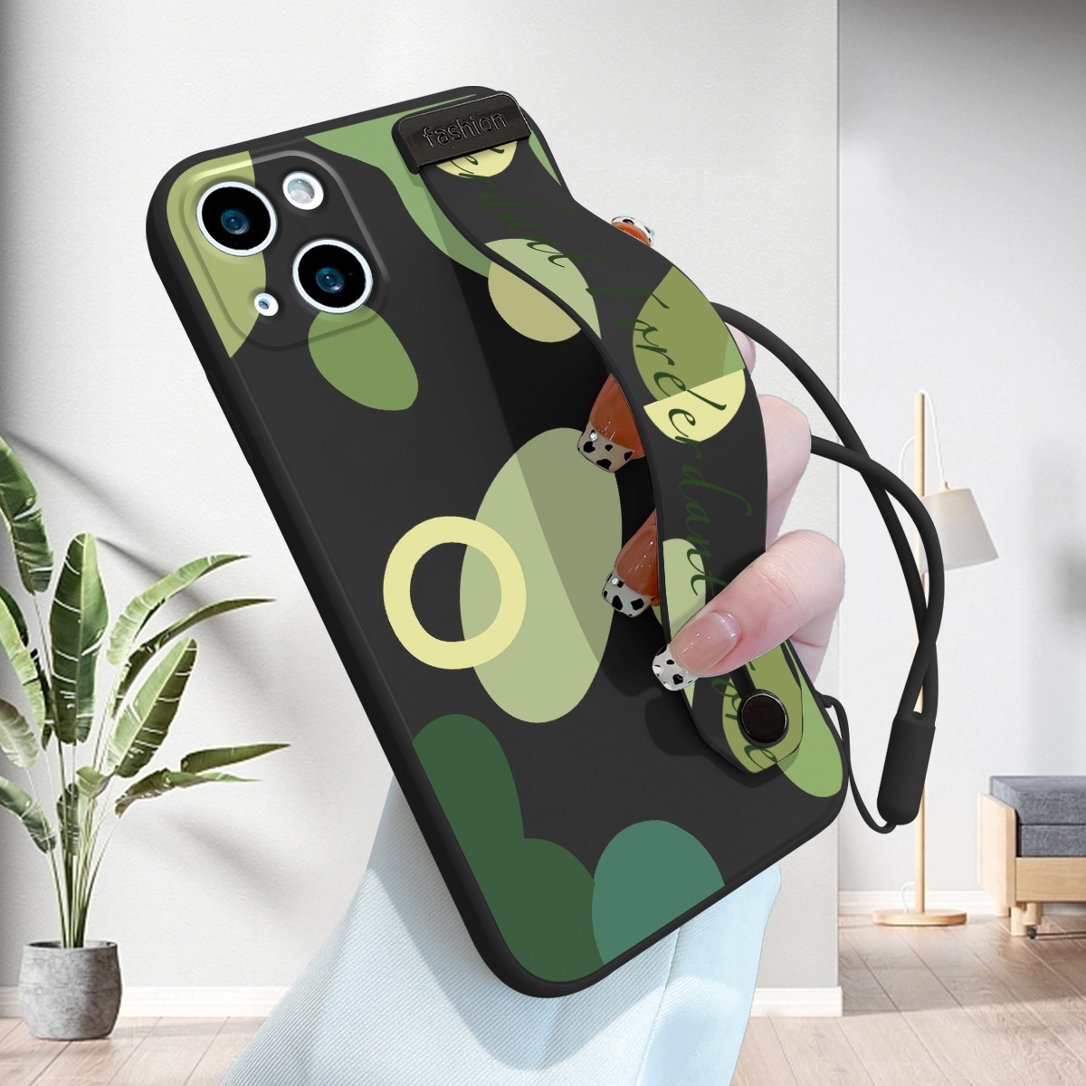 TEMU Phone Case: Multifunctional ' Wrist Strap Phone Case, Featuring Trendy Anime Patterns, Includes A Wrist Strap For Portability. This Practical '