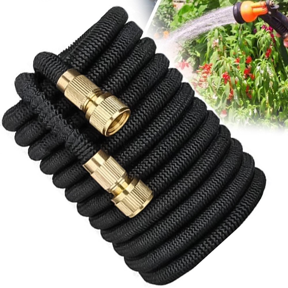 Image of High Pressure Retractable Garden Hose 15m Tpe Material Kink Free Leak Proof For Patio Cleaning Car Wash Garden Watering