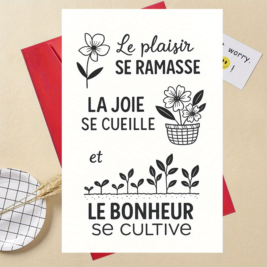 TEMU 1 carte de vœux avec une française parfaite, cadeau idéal pour les passionnés de la nature et du jardinage, un cadeau attentionné pour les