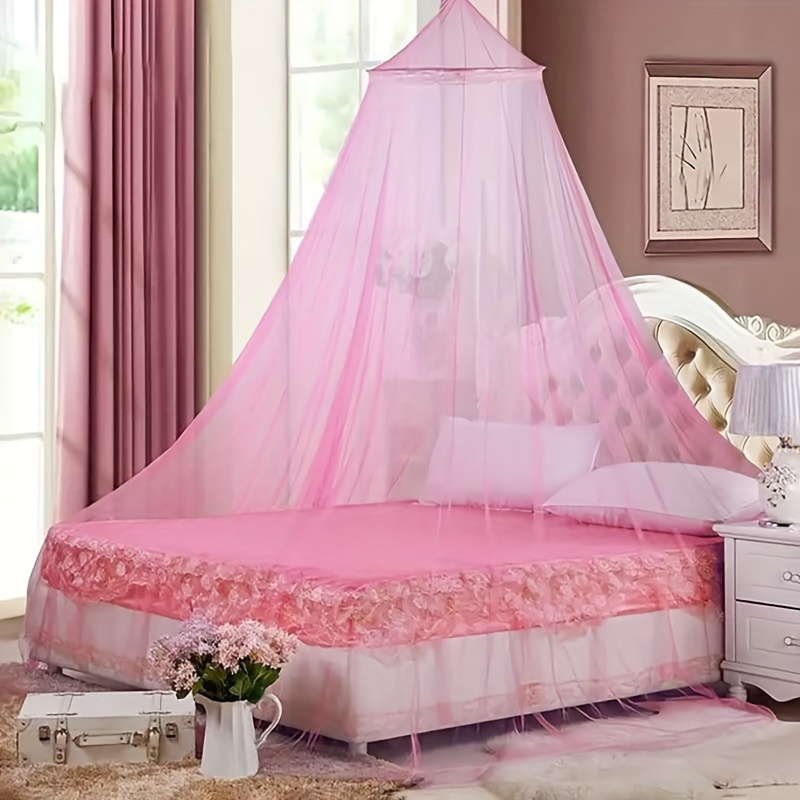 blue round ceiling mosquito net sturdy frame no electricity needed easy   for bedroom insect protection   decor exquisite   mosquito repellent device nonpowered   details 1