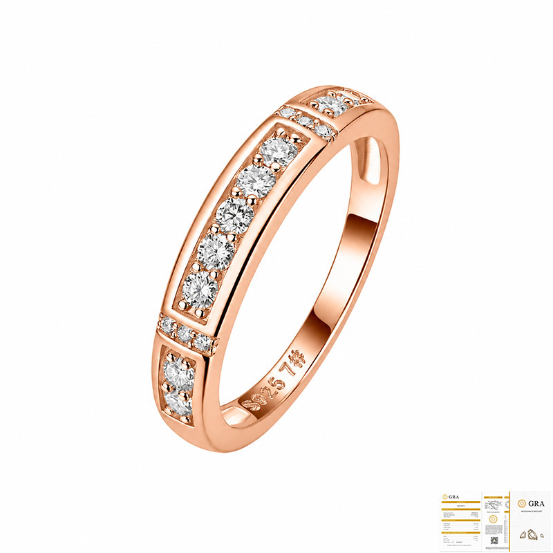 Unisex Moissanite Solitaire Engagement Ring, Certified D Color VVS1