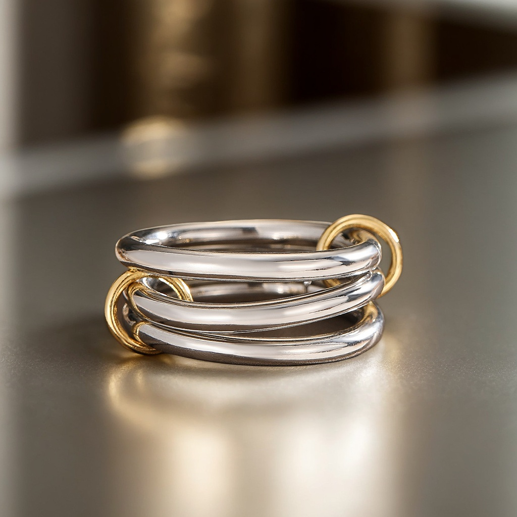 Three Smooth Rings Set for Party Wear