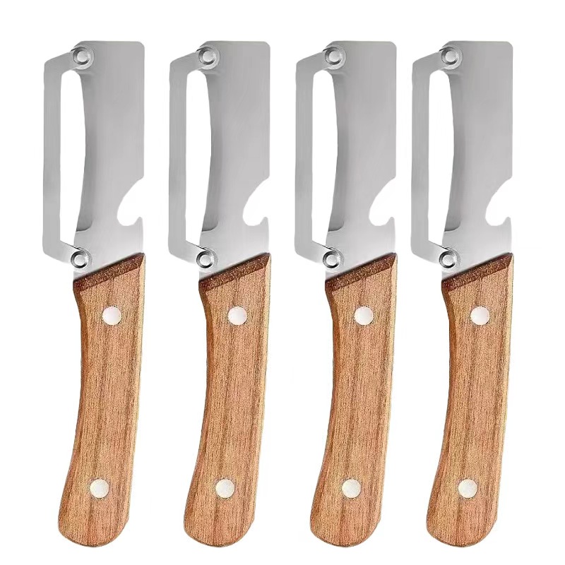E-shop 4er-Set Edelstahl-Multifunktionsschäler | Gemüse- & Obstschäler, einfach zu bedienen, Material 420 Edelstahl