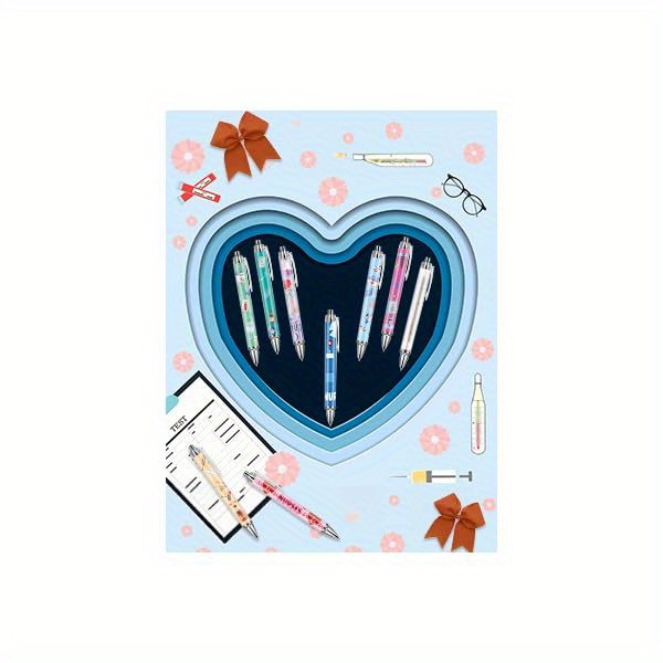 18pcs nurse ballpoint pens funny retractable cartoon nursing pens black ink cute ballpoint for     nurse students appreciation gifts, nurse accessories,  , nurse gifts, cute design, fun stationery, fine tip, retractable pen, writing instruments, office staff, healthcare workers Product details 1