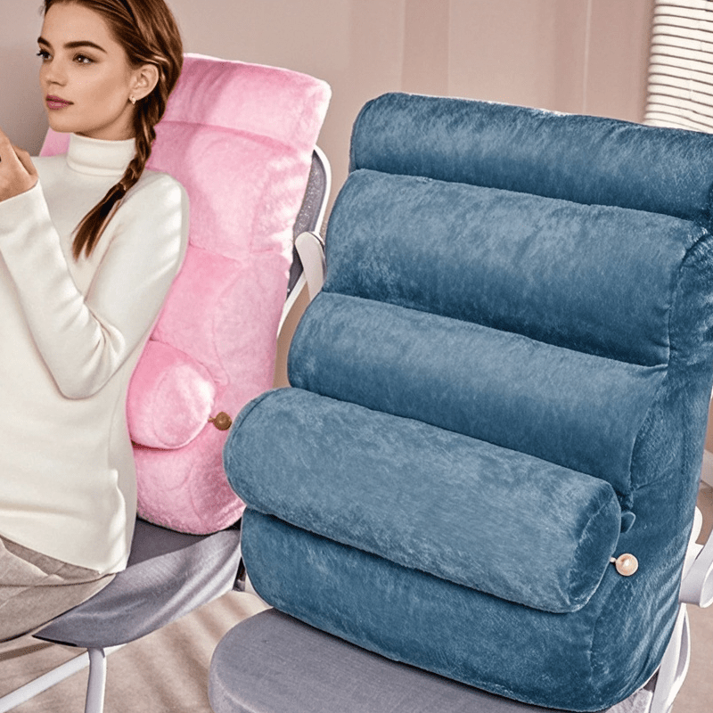 ergonomic bed headrest pillow non slip plush back support cushion for reading or sleeping   in   polyester cover and filling ideal for home or office chairs office chair cushion     design details 3