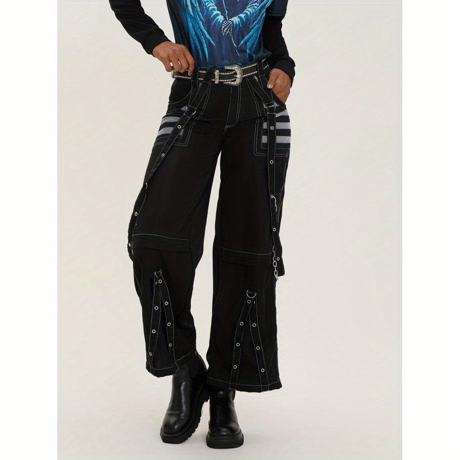 

1pc Women's Pants, Polyester Striped And , , Fall/ Fit Trousers For Streetwear