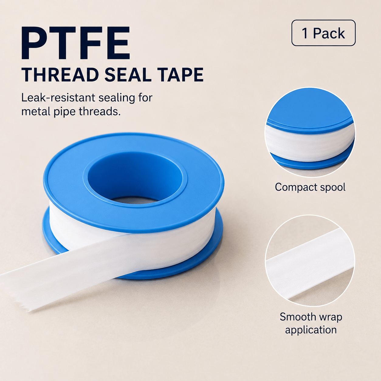 Pipe Tape, PTFE Sealing Tape, Plumbing Thread Sealing Tape