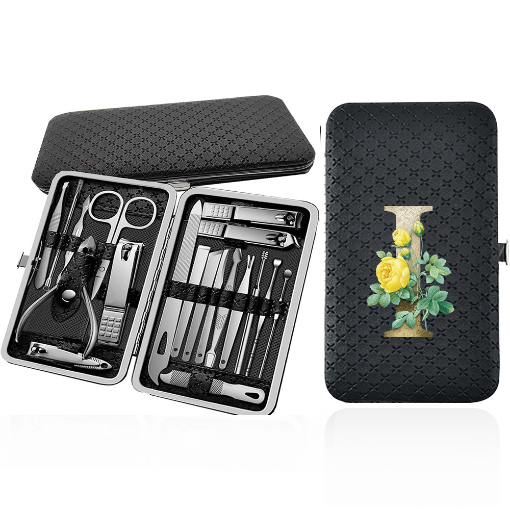 19pcs Professional Nail Clipper Set with Care Tools