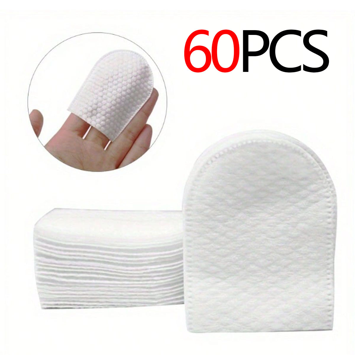 Image of 120/60/30/10pcs Hand-inserted Makeup Remover Pads, Soft And , Makeup Removal, Beauty Texture, Facial Cleansing Tool