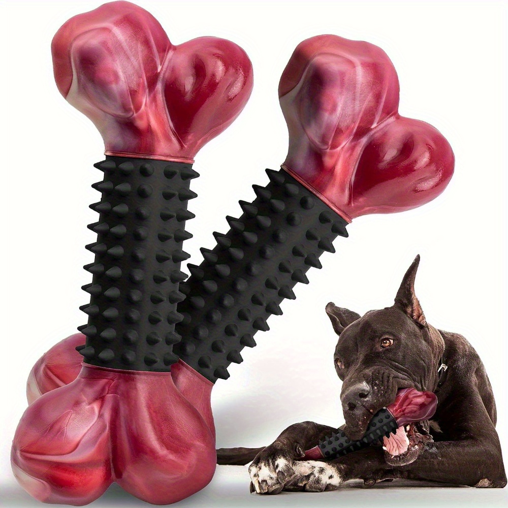   heavy duty chew for large breed   beef flavor dental dog toys with nylon rubber construction indestructible chew toy for puppy teething dental health compatible with   breeds easy to   for  