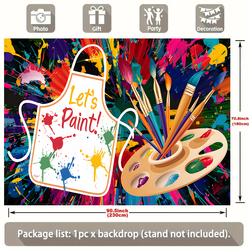 TEMU 2d Flat - 2d Flat - A Single 2d Flat Banner Featuring A Colorful Art , Suitable For Various Decorations Such As Home And Room Decor, Christmas