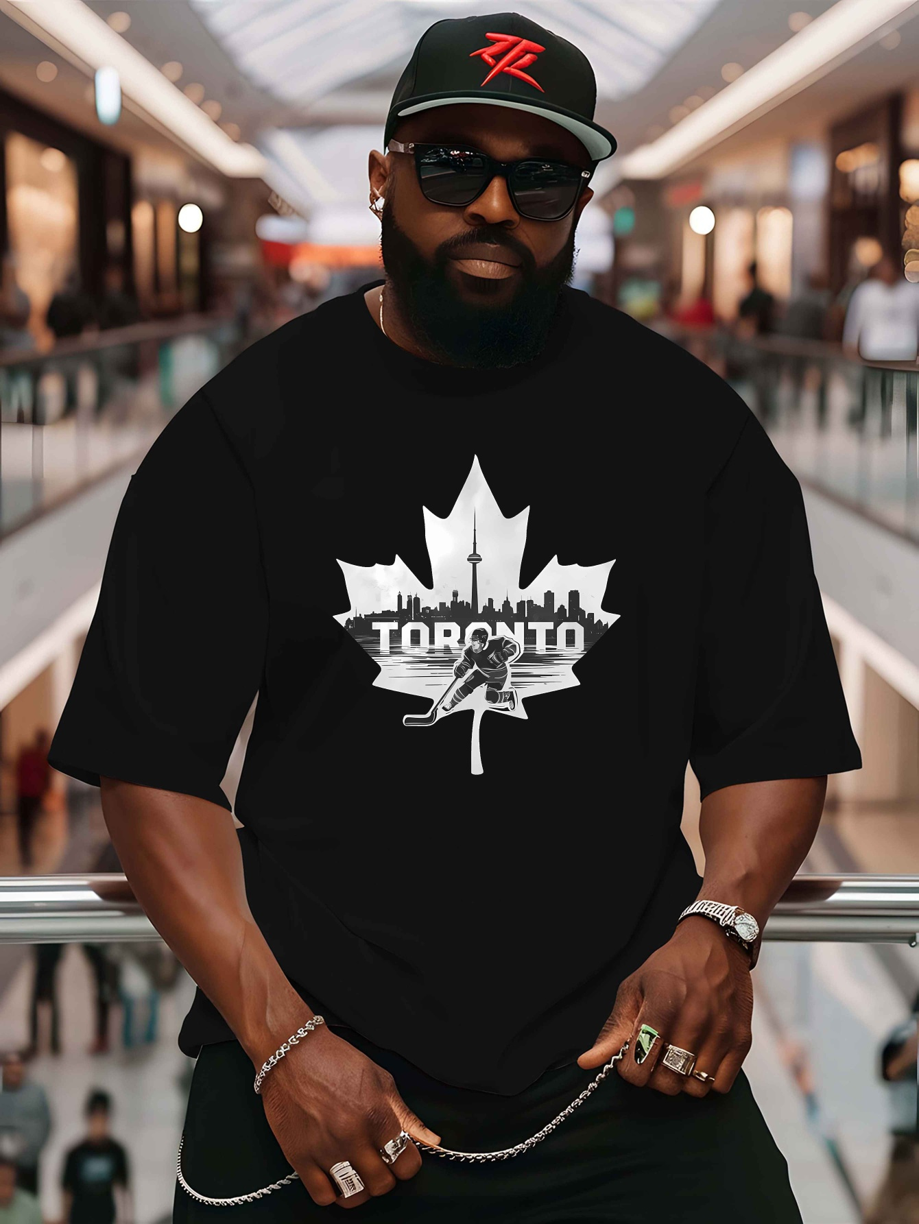 men's toronto 2025 graphic t shirt large size yellow maple Temu - Main Image