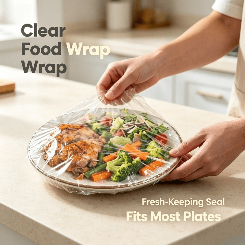 110 Colored Elastic/Stretchable Food Wrap for Kitchen Use