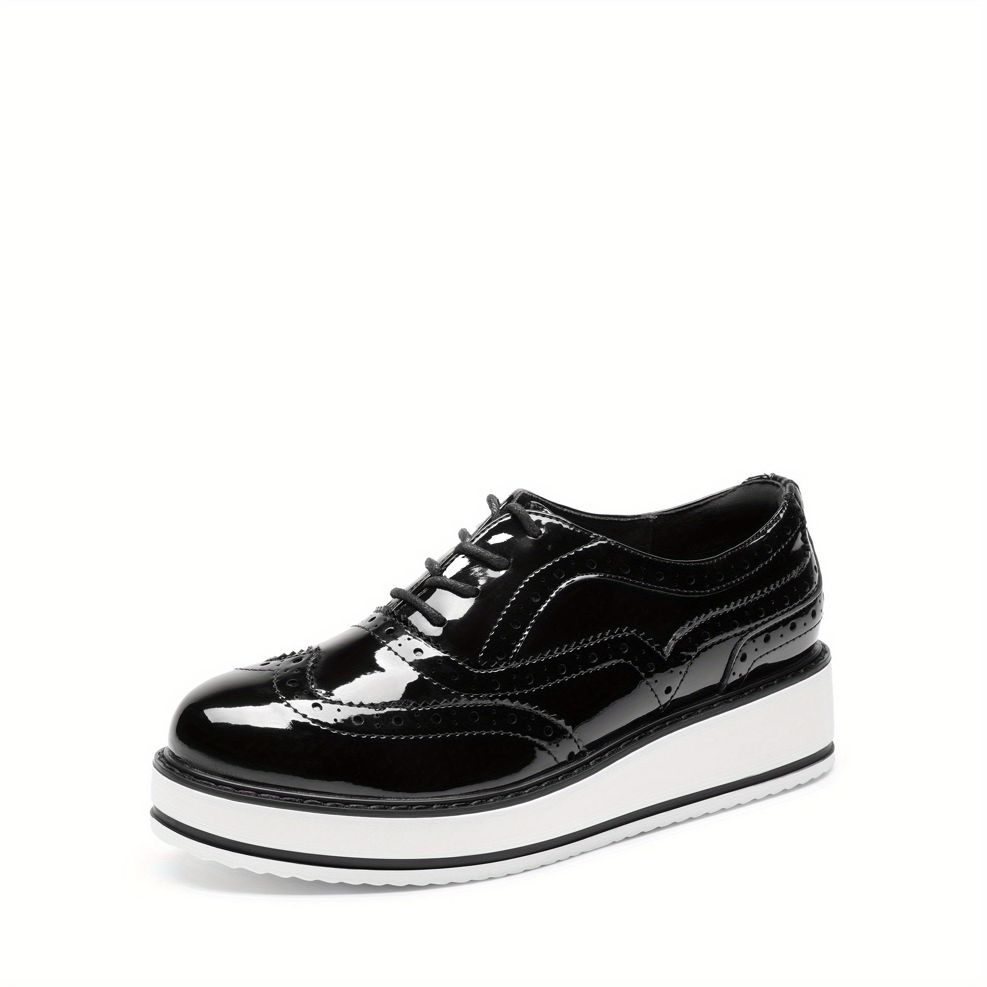 Fashion Casual Lace-up Wingtips Shoes Image 3