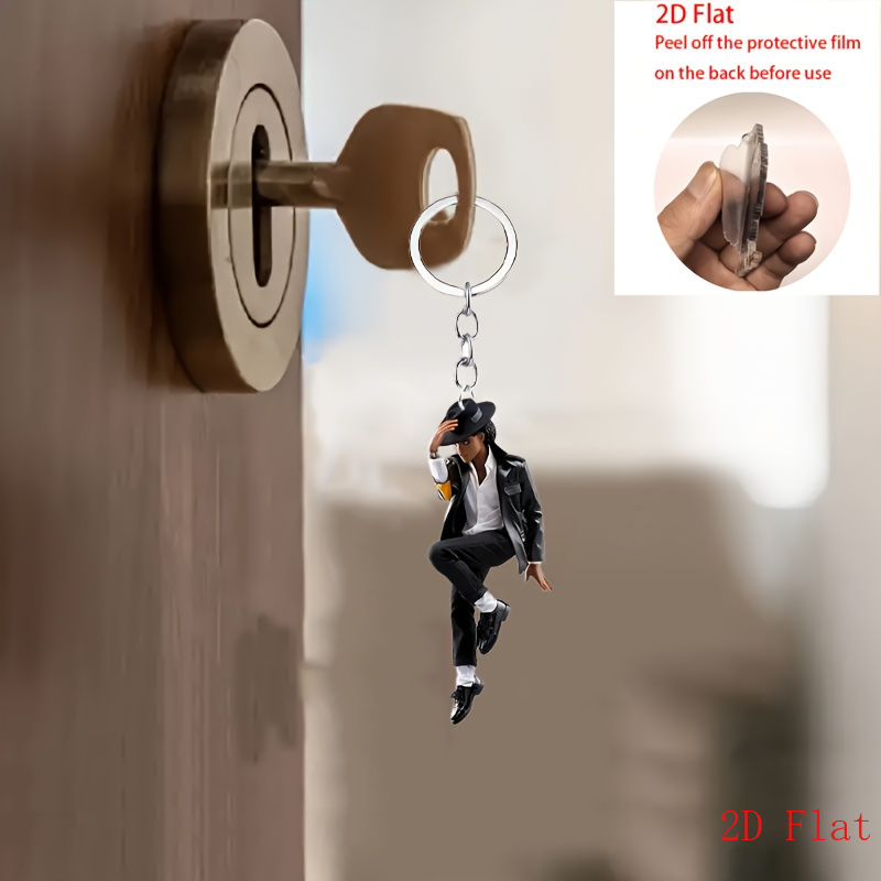 2d Flat, 2d Flat Keychain - Waterproof, Bag Accessory, Perfect Gift For Valentine's Day And Holidays, With An Adorable Design, 2d Flat