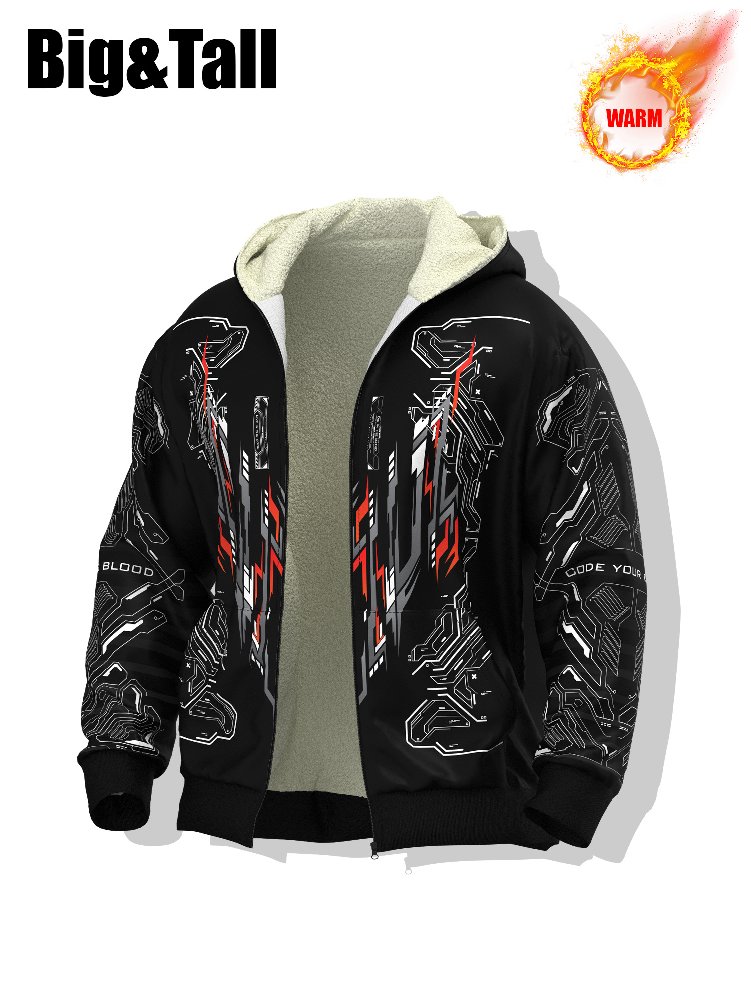 vêtement cyberpunk veste veste à capuche cyberpunk imprimée homme manteau Temu Switzerland