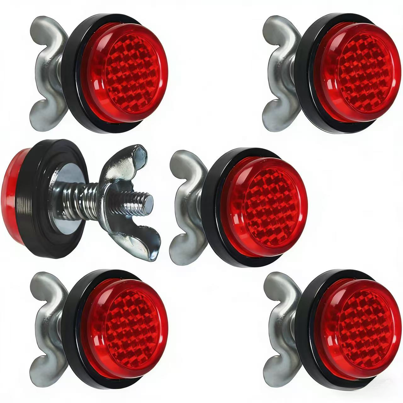 TEMU 6pcs Of Reflective Mirror Motorcycle License Plate Bolts And Nuts, Hardware, Heavy-duty Fittings, Mirror Screws, Vehicle Modification Tools