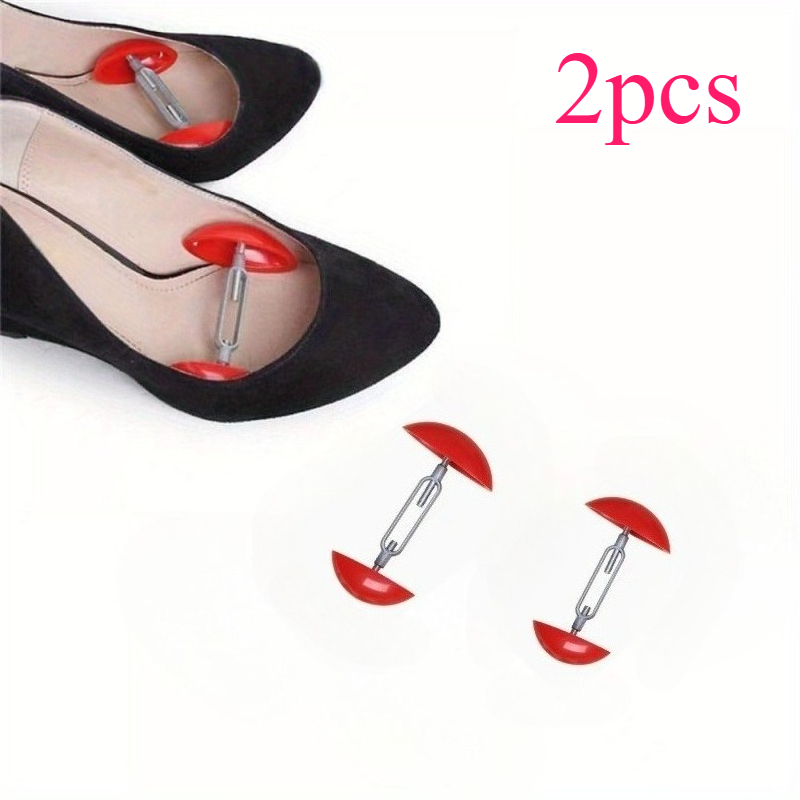 TEMU 2pcs Adjustable Shoe Stretchers Made Of Abs Plastic & Stainless Steel, Reusable Shoe Shaping Additions For Men Women, Suitable For High Heels