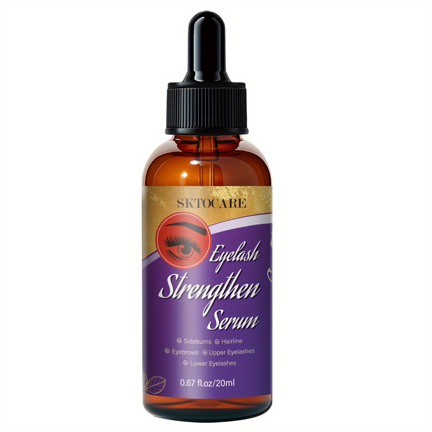 Image of Eyelash Care Serum With Curling & Lashes, For Looking Thicker, Fuller, Lashes Eyelashes, Eyebrows, Upper Eyelashes, Sideburns And Hairline, Eye Lashes & Brows, And More , 0."67" Fl.oz/20ml