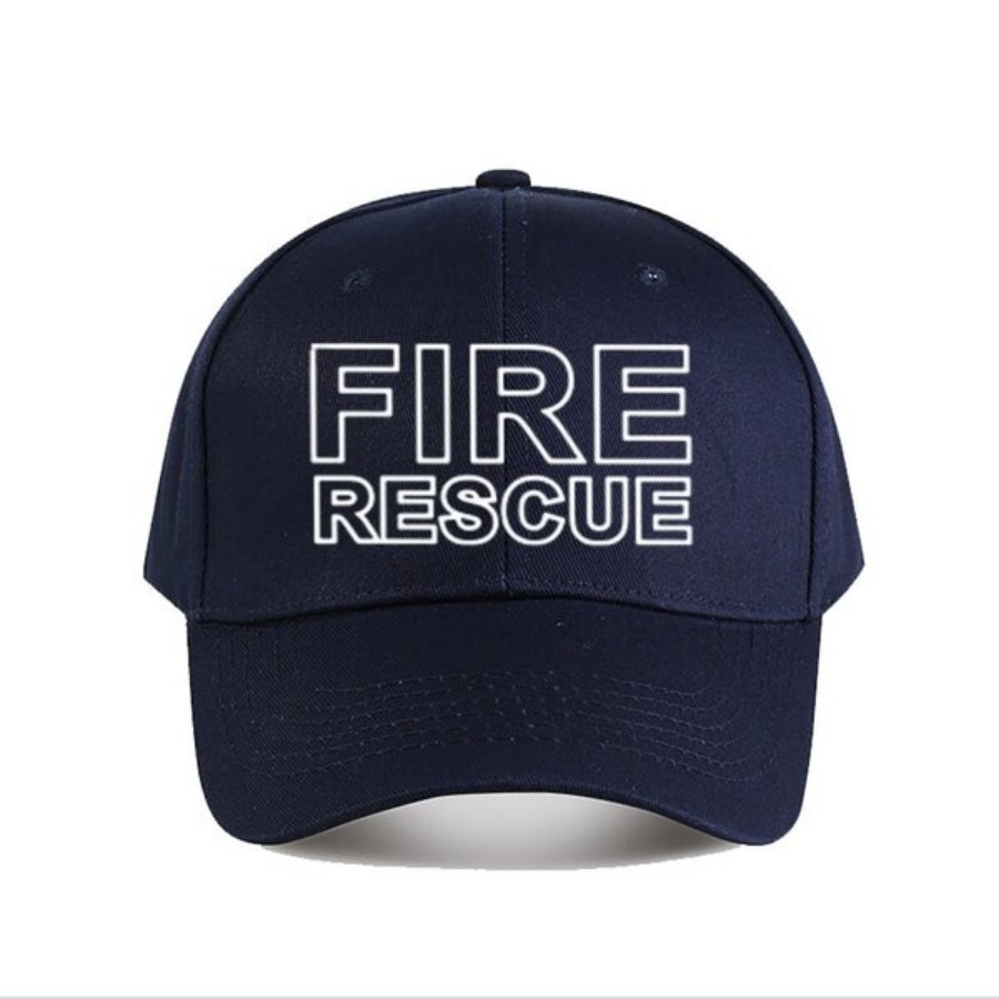 TEMU 1pc Firefighter Themed Baseball , 100% Polyester Fashionable Sunhat, Harajuku Hop Style, Street Suit Accessory For Men, Firefighter Gifts