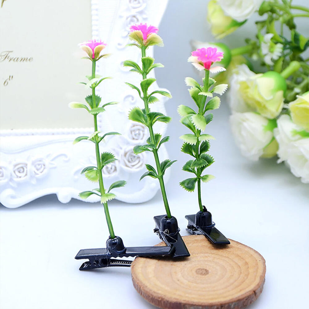 100pcs Women's Small Grass Hair Clips, Mixed Styles Accessories