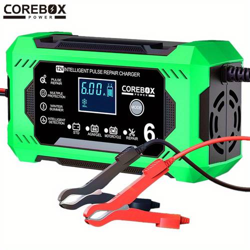 12v plug multi purpose intelligent charger safe and durable battery maintainer for cars trucks motorcycles 12v6a car battery charger
