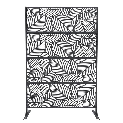 clôture de jardin en métal antirouille de 72 pouces, panneau dintimité décoratif à motif de , bordure de de fleurs pour cour et pelouse, facile à installer, pour patio, noir, 1 pièce