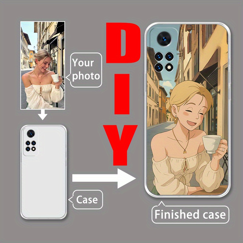 Etui za telefon - Prilagodljiv prozoren etui s fotografijo, primeren za Xiaomi Redmi 14C/13/13C/12/12C/10 2022/10C/10A/9/9A/9C/9T/Redmi