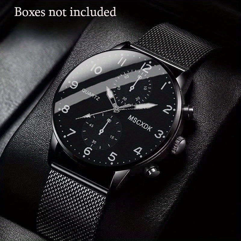 Image of 1pc Of Stylish Quartz Watch - For Casual Attire And Gift- Occasions, Ideal As A Birthday Or Holiday Present For Men, Fathers, , And