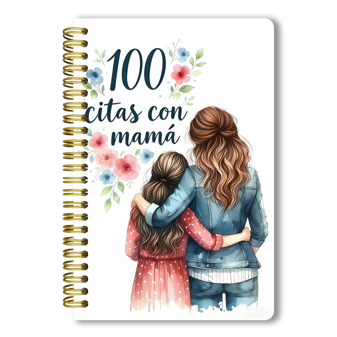 TEMU Un cuaderno para grabar 100 citas entre e hija, con páginas en español y para pegatinas de fotos, que contiene registros de citas, recuerdos
