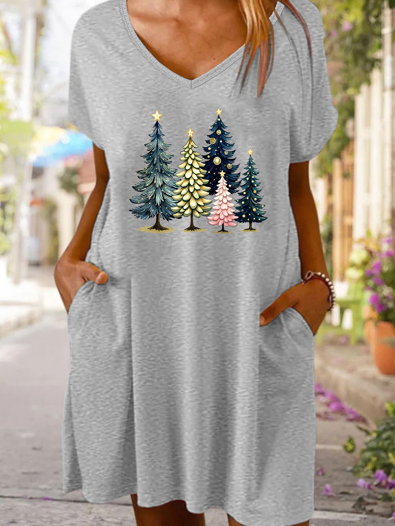 slim fit dress slacks CIRCULAR FESTIVE VIBE LONG DRESS  coradomoda