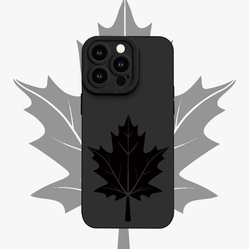 TEMU Protégez votre smartphone avec une coque souple d'un motif de feuilles d'érable imprimé aux UV. Cette coque mate offre une protection complète à
