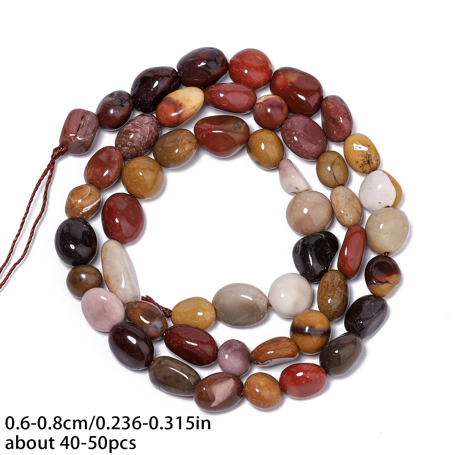 TEMU Song Xi Natural Stone Beads 6-8mm - Genuine Irregular Gemstones For Making, Loose Spacer Beads For Handmade Bracelets, Necklaces, Consistent