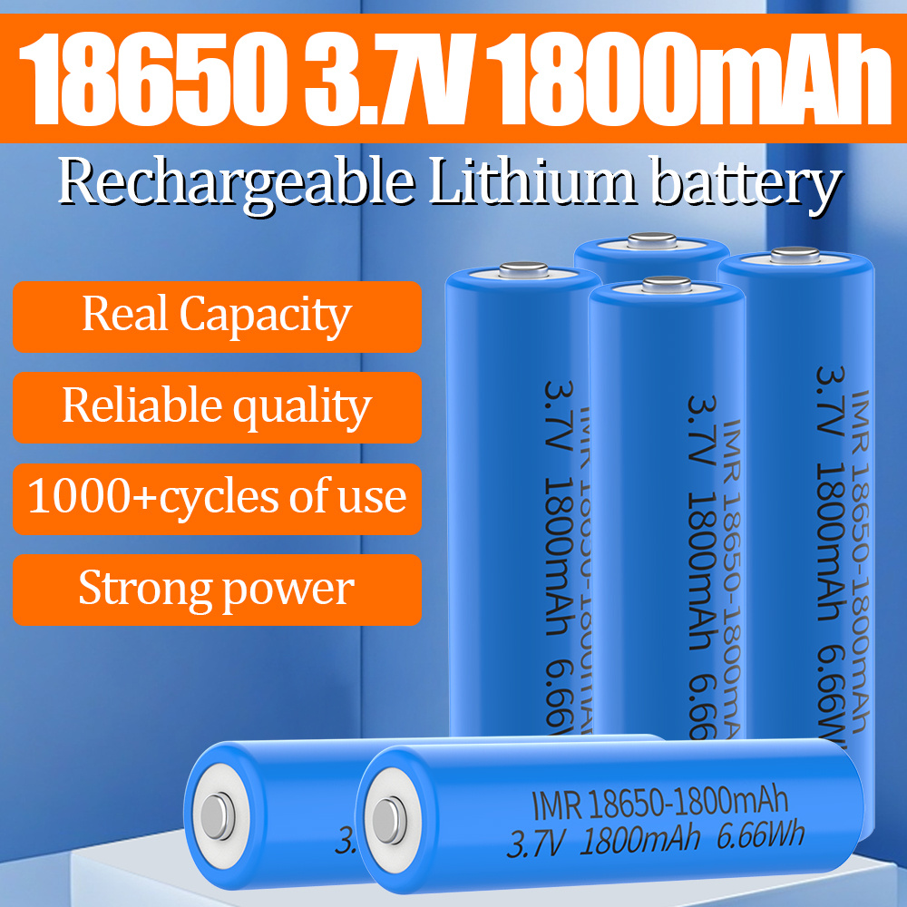 6 4 2pcs 18650 1800mah rechargeable lithium batteries 3 7v - Temu