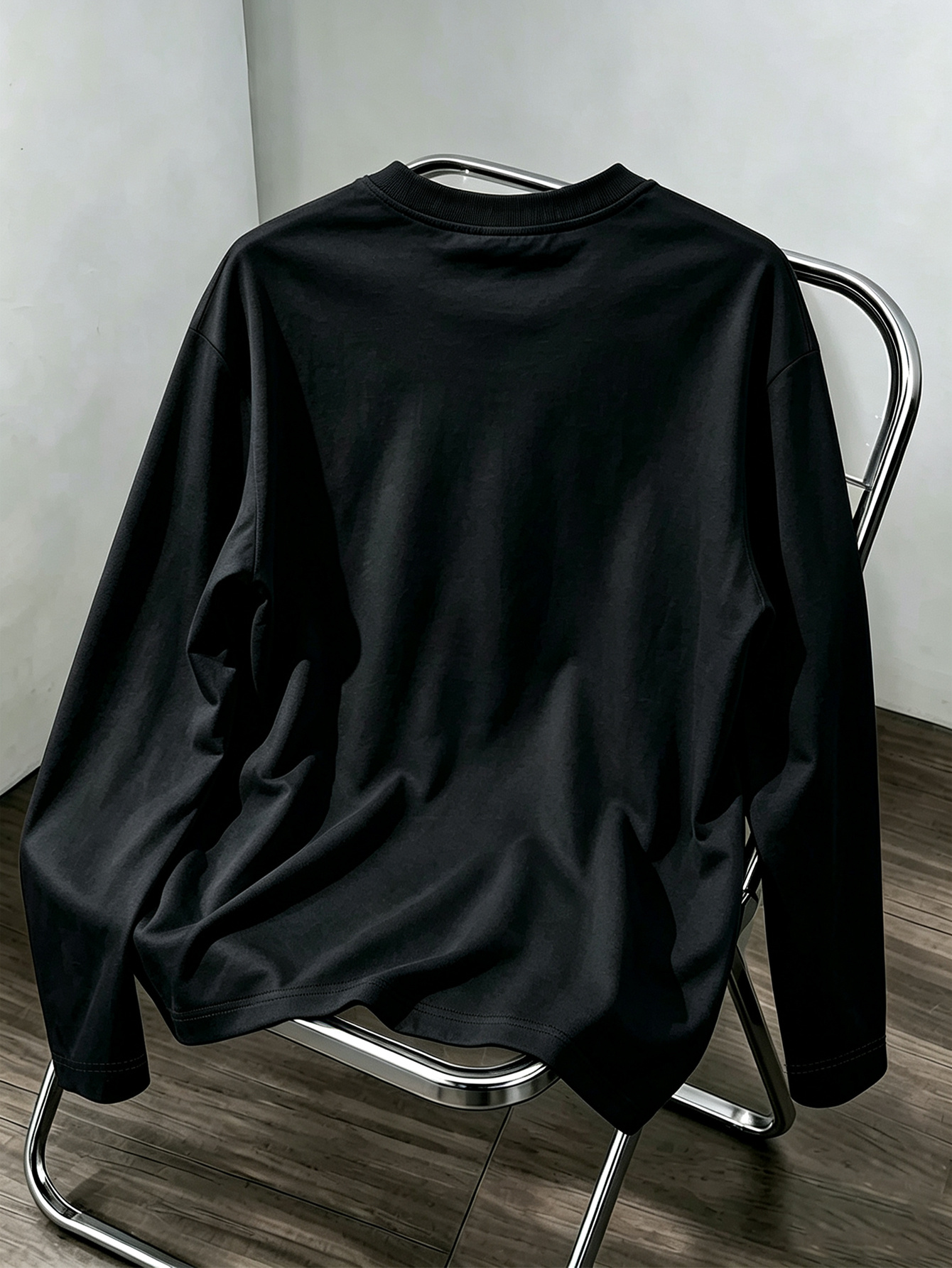 heren herfst ronde hals lange mouw, 100%, amerikaanse   zwart dorn   web zwart-wit   print, veelzijdig ronde hals lange mouw ontwerp, modieuze multifunctionele herenkleding,   casual ademende outdoor sport top