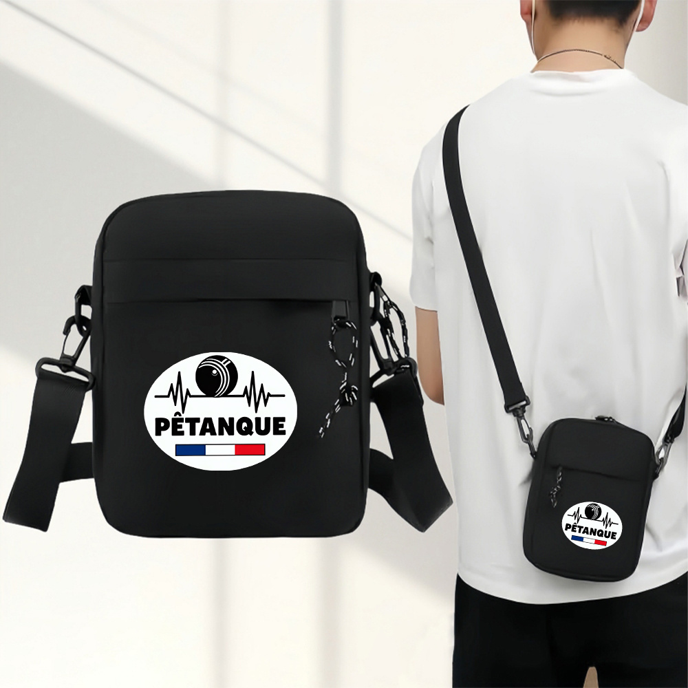TEMU 1pc Petanque Boules Sport Men's Durable Single Shoulder Bag Casual Handbag For Office Daily