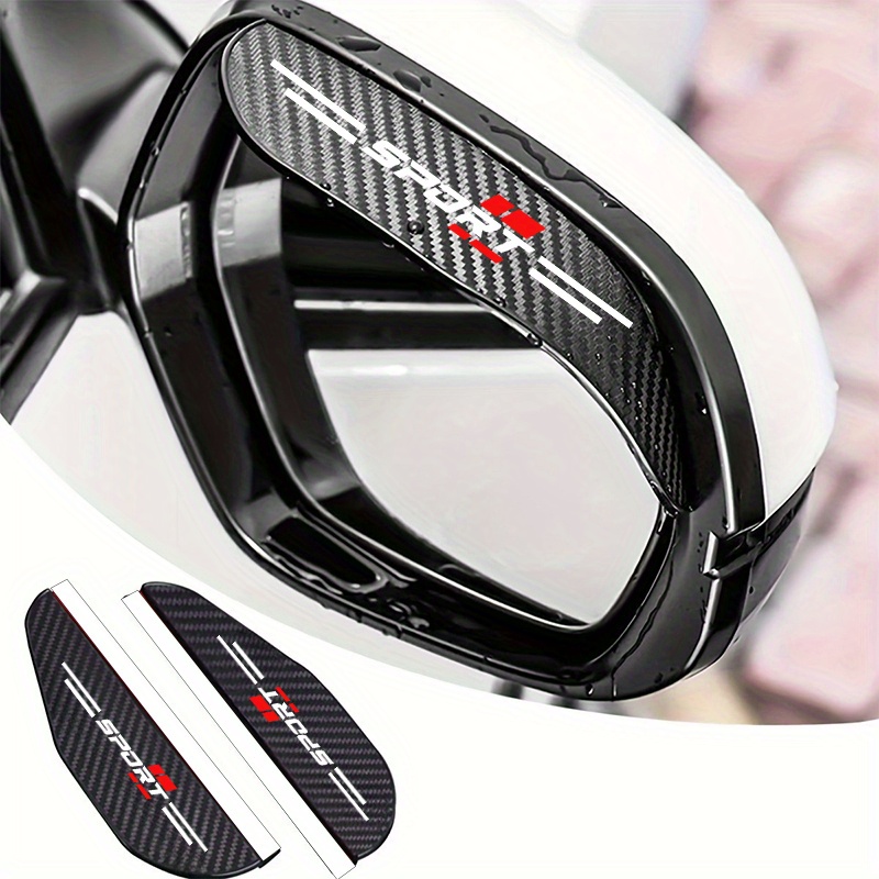 2pcs car rearview mirror rain cover - rearview mirror rain curtain, sun visor, easy to install, no drilling required, suitable for all cars