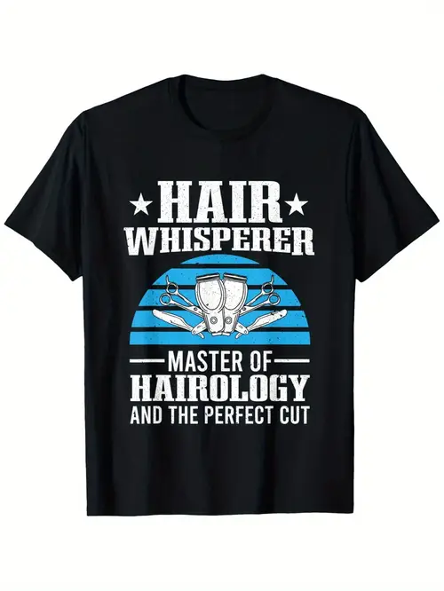 mens master of hairiology graphic t shirt soft breathable round neck short sleeve casual summer wear activities everyday sizes s 3xl