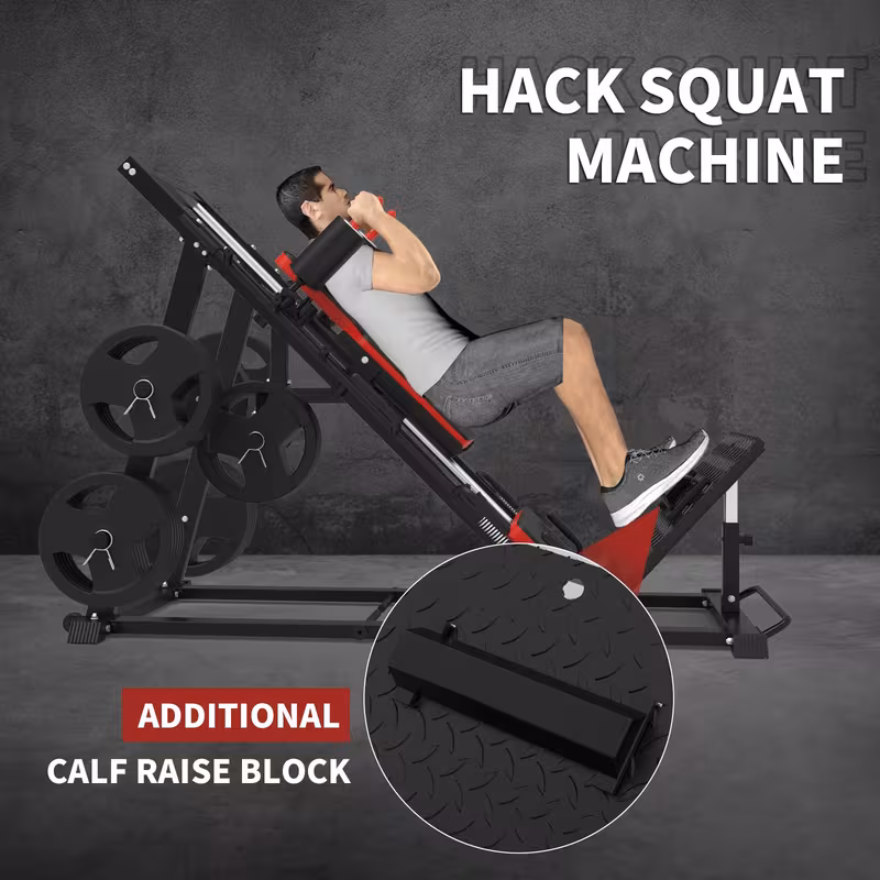leg press squat machine adjustable leg machine lower body special leg machine squat leg press combo with 11 13 shoulder width 3 level safety stops calf block for home gyms Product details 5