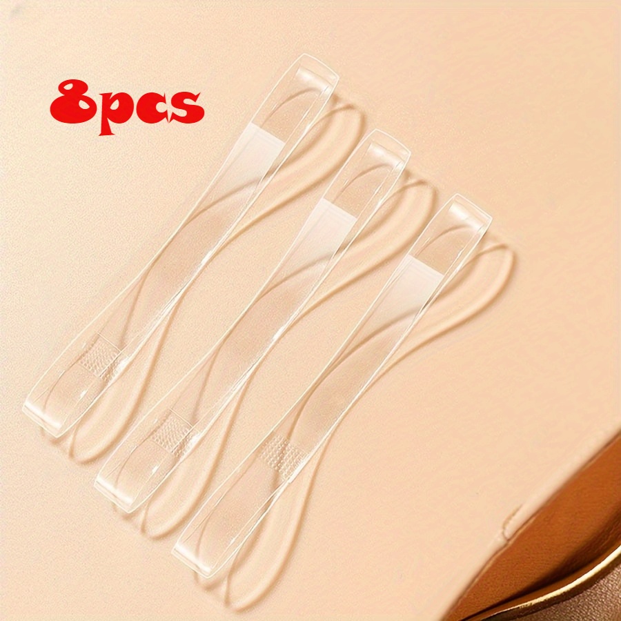 TEMU 8pcs Of High Heels Transparent Shoelaces, Women's Non-slip Adjustable High Heel Sandal Laces, Durable Soft Shoelaces