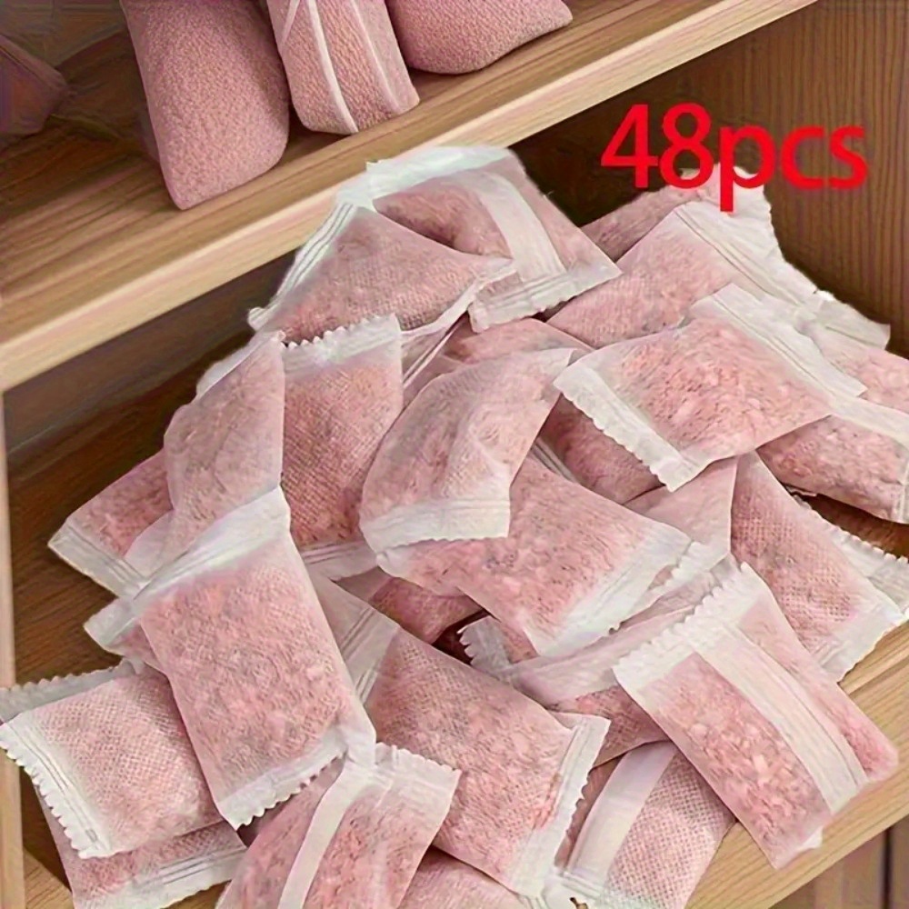 48 rosen-duftbeutel | geruchsentferner für kleiderschrank & schuhschrank - langanhaltender duft, rotes blumenmuster. ideal als lufterfrischer für kleiderschränke, schubladen, handtaschen schuhe - dekorative duftbeutel