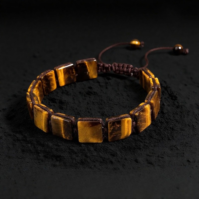 TEMU Stone Bracelet Made Of Aa Grade Tiger Eye, A Bracelet That Makes An Christmas Gift For Him